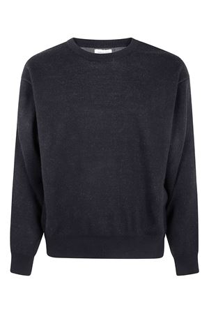 Black wool crew-neck knitted sweater FAMILY FIRST | SWF2502BLACK